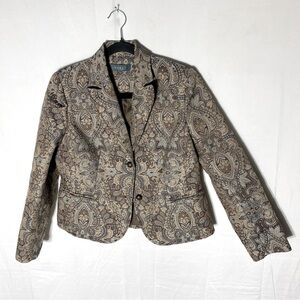 Koret Petite Jacquard Tapestry Blazer 6P